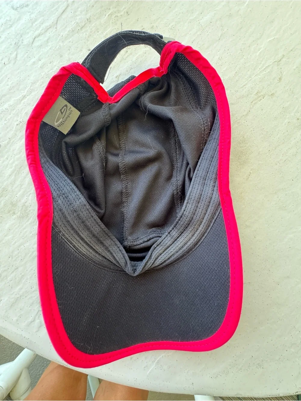 Champion, Black Hat with Bright Pink Trim